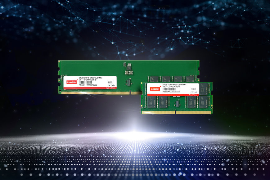 Innodisk prezentuje serię pamięci DRAM DDR5 6400 64 GB wspierającą aplikacje generatywnej sztucznej inteligencji i Edge AI